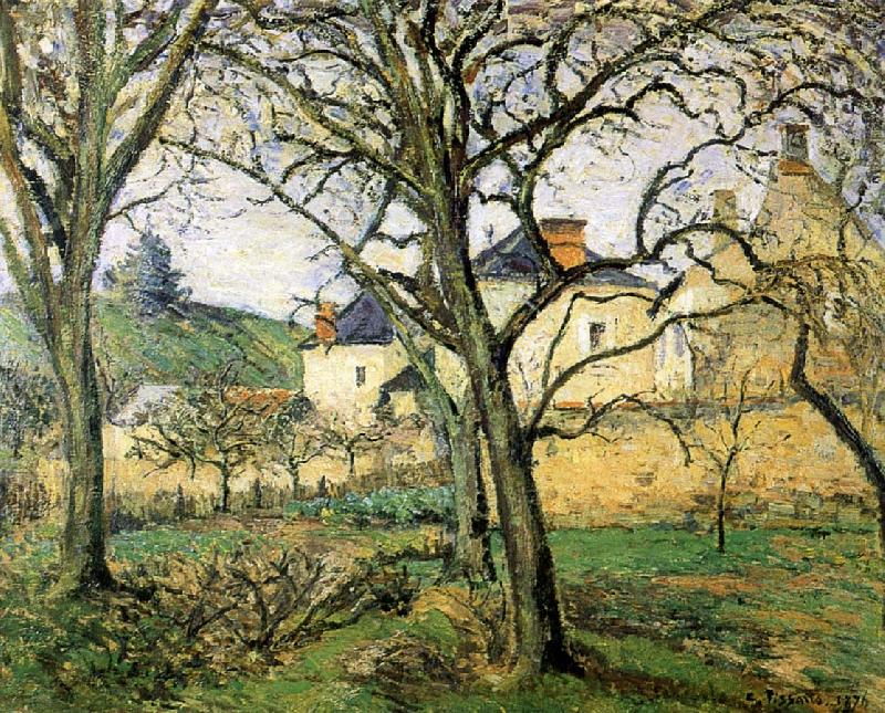 Camille Pissarro Pang plans scenery Schwarz oil painting image